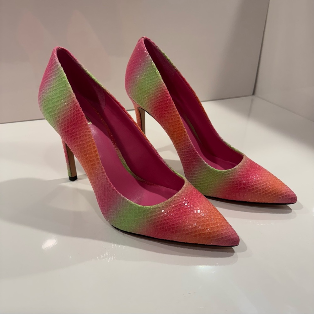 Mix No 6 Danyah Island Fruits Ombré Snakeskin Neon Pumps